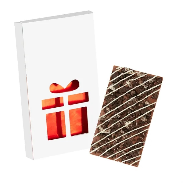 4CP Gift Window Box with Milk Chocolate w/ Crushed Oreo® Belgian... from ASI 71685 Midnite Snax®