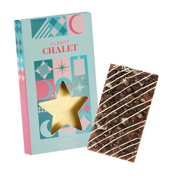 4CP Star Window Box with Milk Chocolate w/ Crushed Oreo® Belgian... from ASI 71685 Midnite Snax®