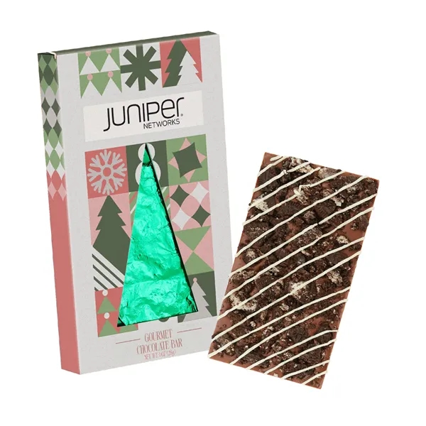 4CP Tree Window Box with Milk Chocolate w/ Crushed Oreo® Belgian... from ASI 71685 Midnite Snax®