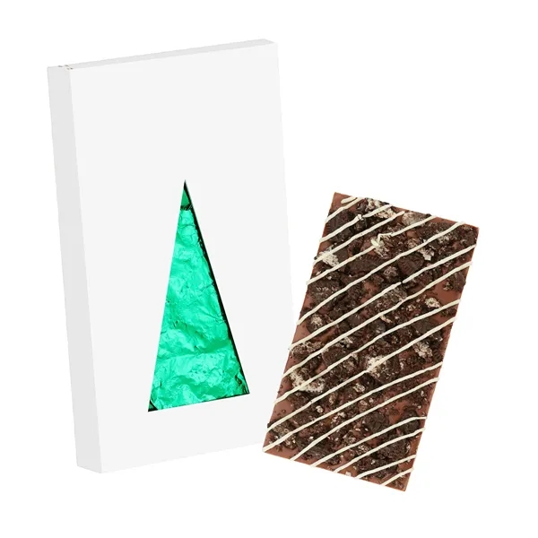 4CP Tree Window Box with Milk Chocolate w/ Crushed Oreo® Belgian... from ASI 71685 Midnite Snax®