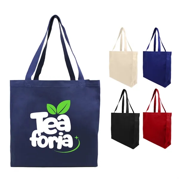 11 oz cotton canvas tote (15"W x 14.75"H x 4.5"G) with... from ASI 37980 Bagworld