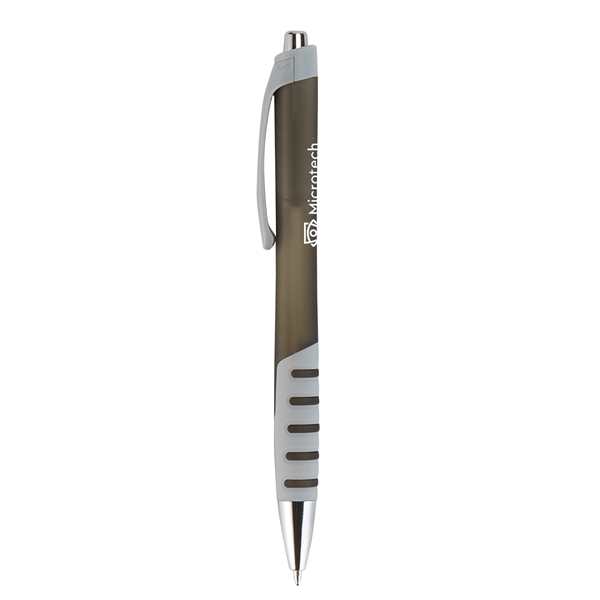5 5/8" x 7/16" plastic plunger-action two-tone ballpoint pen with two-tone... from ASI 52840 Evans Manufacturing