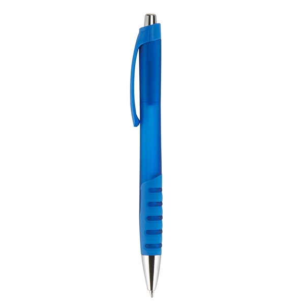 5 5/8" x 7/16" plastic plunger-action two-tone ballpoint pen with two-tone... from ASI 52840 Evans Manufacturing