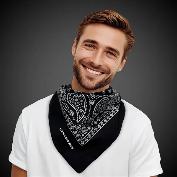 22" x 22" cotton bandana offered in an assortment of color... from ASI 42016 Brighter Promotions Inc