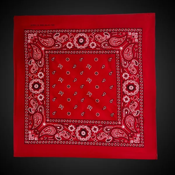 22" x 22" cotton bandana offered in an assortment of color... from ASI 42016 Brighter Promotions Inc