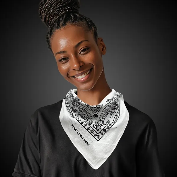 22" x 22" cotton bandana offered in an assortment of color... from ASI 42016 Brighter Promotions Inc