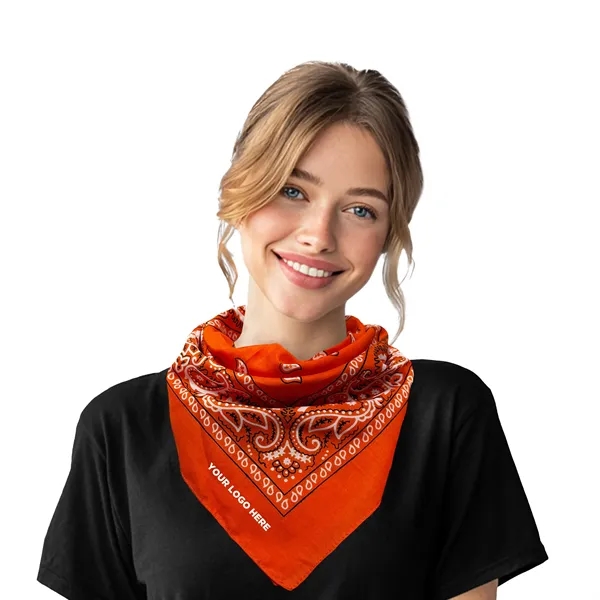 22" x 22" cotton bandana offered in an assortment of color... from ASI 42016 Brighter Promotions Inc