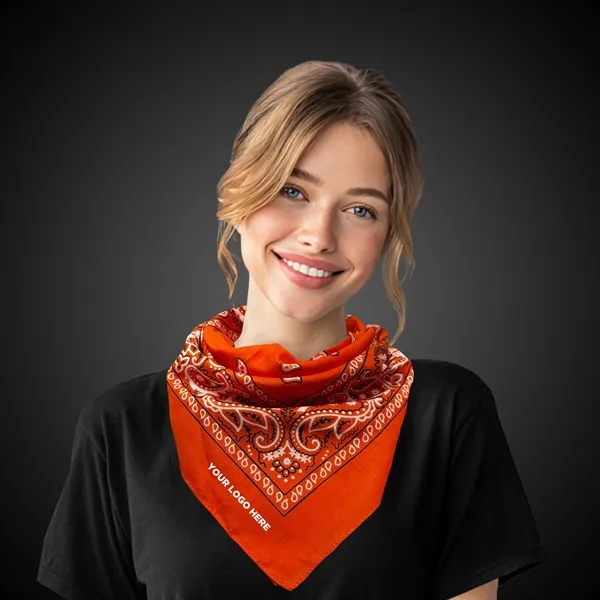 22" x 22" cotton bandana offered in an assortment of color... from ASI 42016 Brighter Promotions Inc