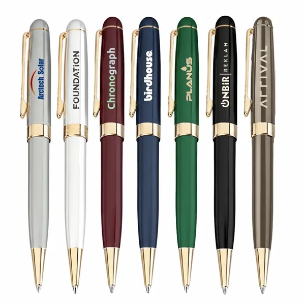 Twist action ballpoint pen with elegant enamel finish brass barrel.... from ASI 31517 Admart Products / Admart Line