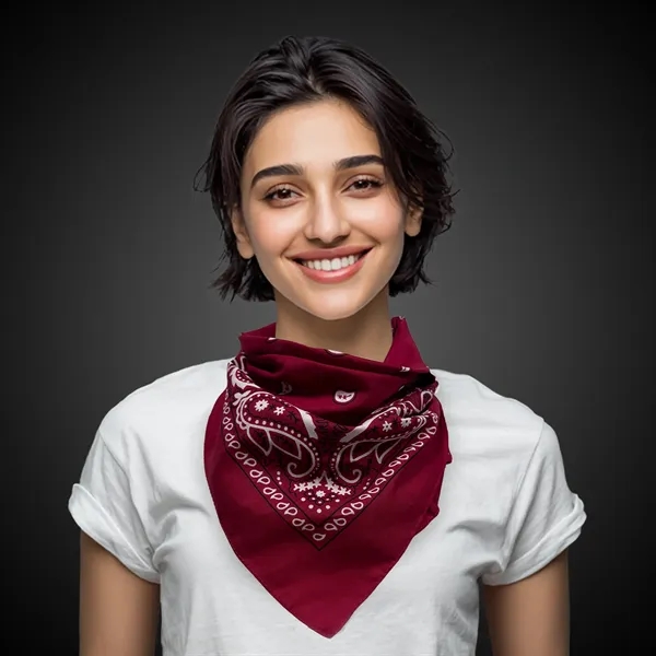 22" x 22" cotton bandana offered in an assortment of color... from ASI 42016 Brighter Promotions Inc