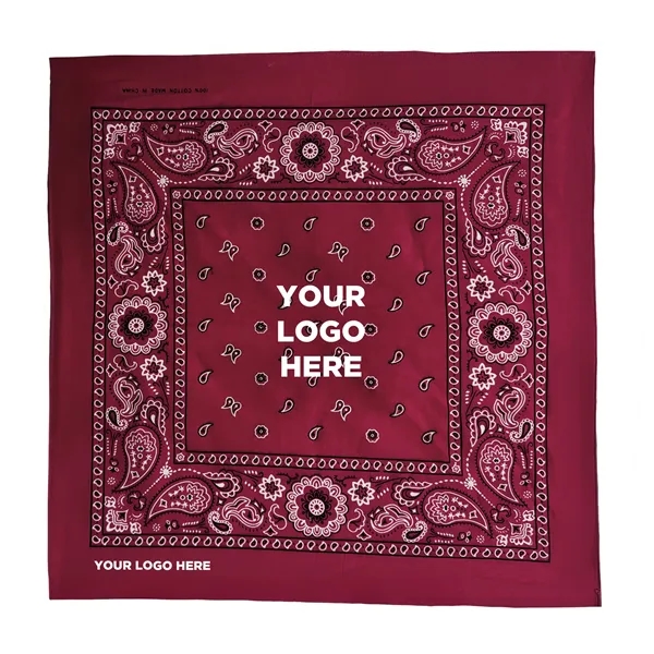22" x 22" cotton bandana offered in an assortment of color... from ASI 42016 Brighter Promotions Inc