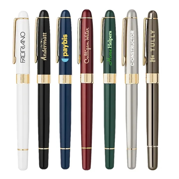 Cap-off roller ball pen with elegant enamel finish brass barrel.... from ASI 31517 Admart Products / Admart Line