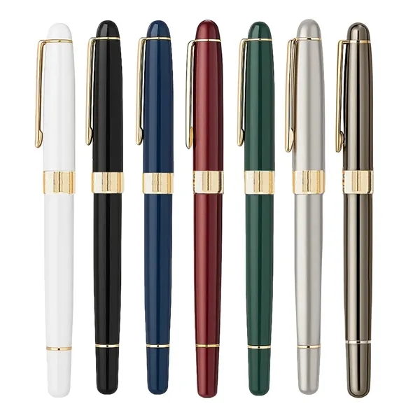 Cap-off roller ball pen with elegant enamel finish brass barrel.... from ASI 31517 Admart Products / Admart Line