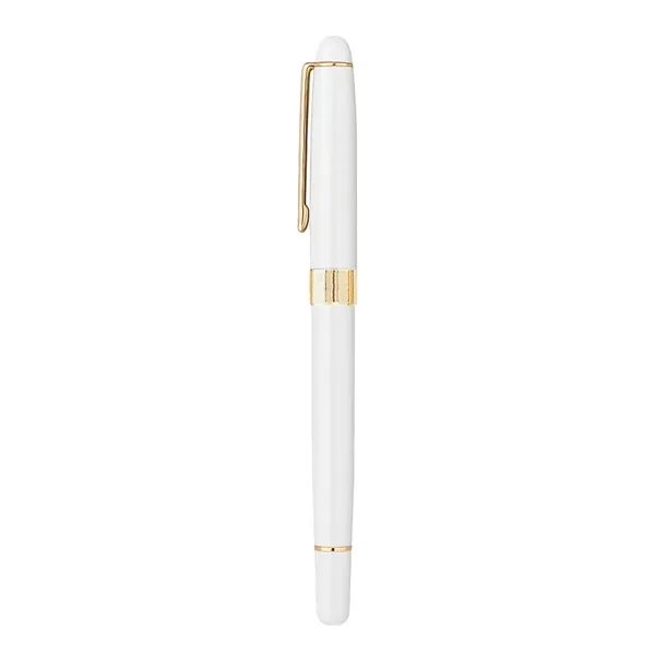 Cap-off roller ball pen with elegant enamel finish brass barrel.... from ASI 31517 Admart Products / Admart Line