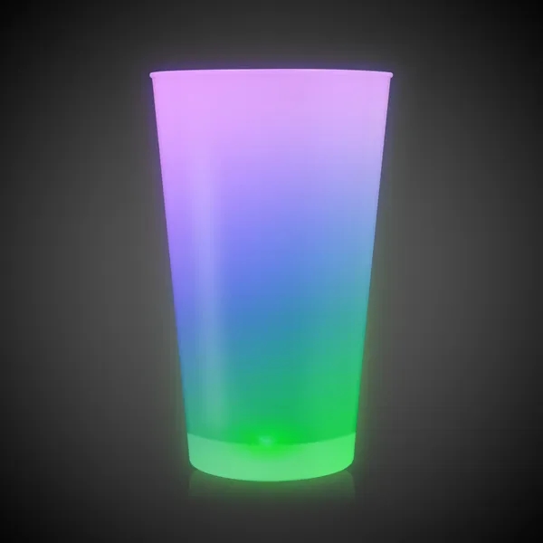 16 oz. opaque white plastic cup with built-in LED lights, in... from ASI 42016 Brighter Promotions Inc