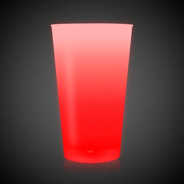 16 oz. opaque white plastic cup with built-in LED lights, in... from ASI 42016 Brighter Promotions Inc