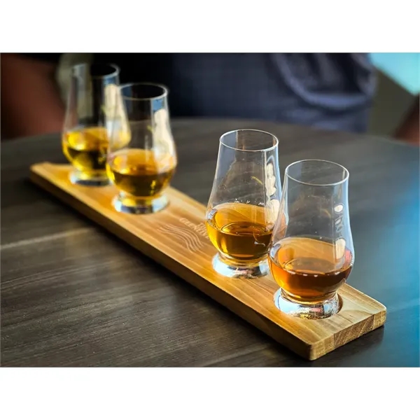 Pinewood base that holds set of four 4.06 oz. tasting glasses.... from ASI 88060 Snugz/USA Inc