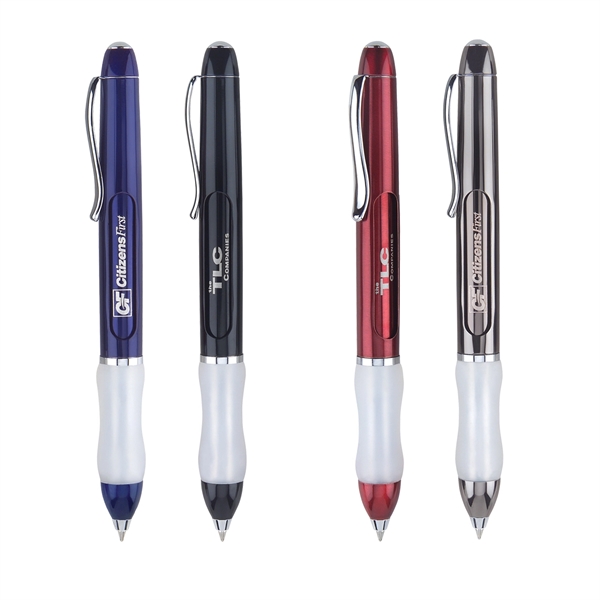 Brass twist-action ballpoint pen with a metallic color finish, frosted comfortable... from ASI 68190 Lungsal / Lungsal