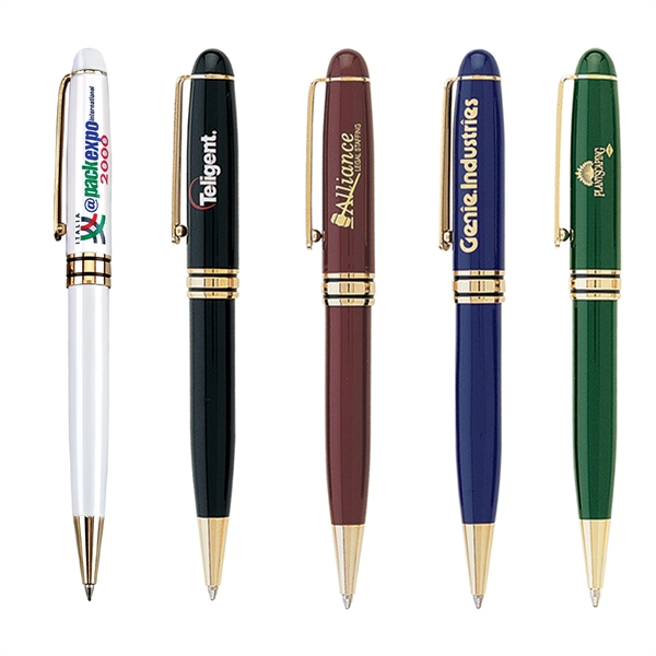 Brass twist-action pen with an elegant enamel finish color and shining... from ASI 68190 Lungsal / Lungsal