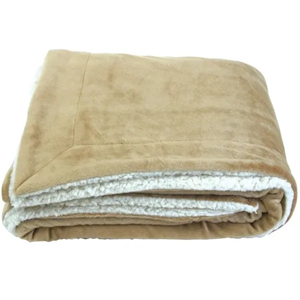 Oversize Micro-mink Sherpa Blanket... from ASI 89320 Starline USA Inc
