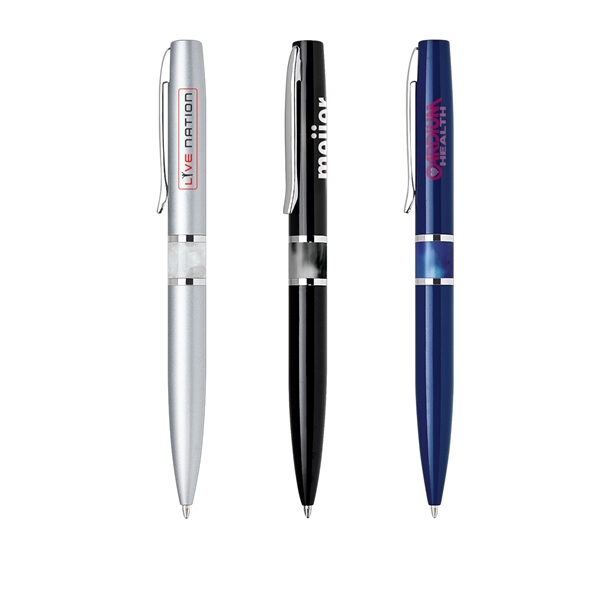 Aluminum twist-action ballpoint pen with a lustrous enamel body and acrylic... from ASI 68190 Lungsal / Lungsal