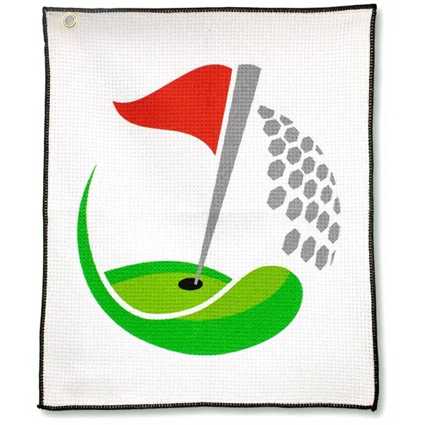 Microfiber Waffle Small Golf Towel... from ASI 89320 Starline USA Inc