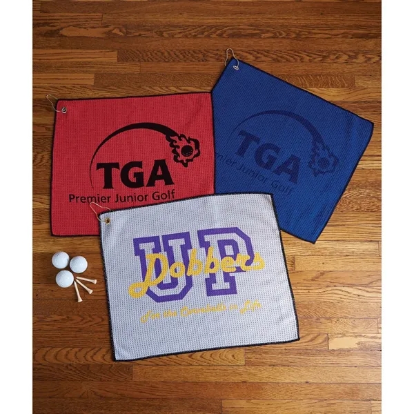 Microfiber Waffle Small Golf Towel... from ASI 89320 Starline USA Inc