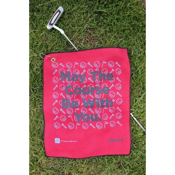 Microfiber Waffle Small Golf Towel... from ASI 89320 Starline USA Inc