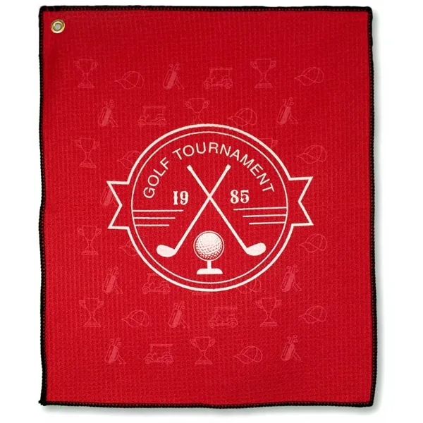 Microfiber Waffle Small Golf Towel... from ASI 89320 Starline USA Inc