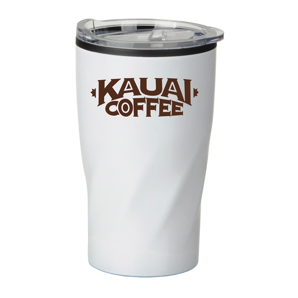 Stainless steel 6" x 3.5" 14-ounce tumbler with twisted design and... from ASI 90807 Tekweld