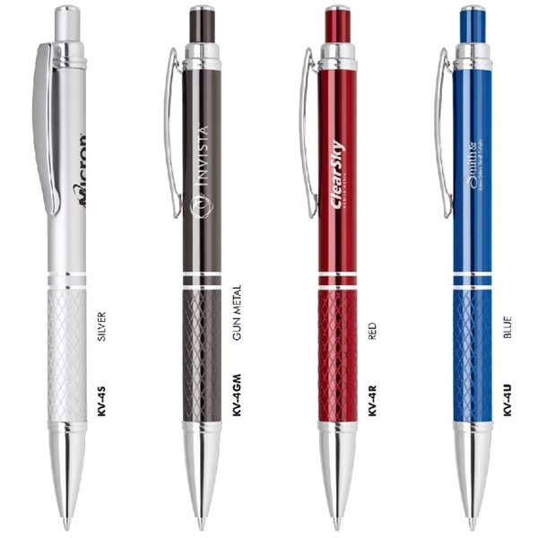 Aluminum click-action ballpoint pen in an anodized color with a high-gloss... from ASI 68190 Lungsal / Lungsal