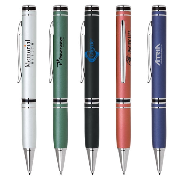 Aluminum twist-action ballpoint pen with a bold color matte finished barrel... from ASI 68190 Lungsal / Lungsal
