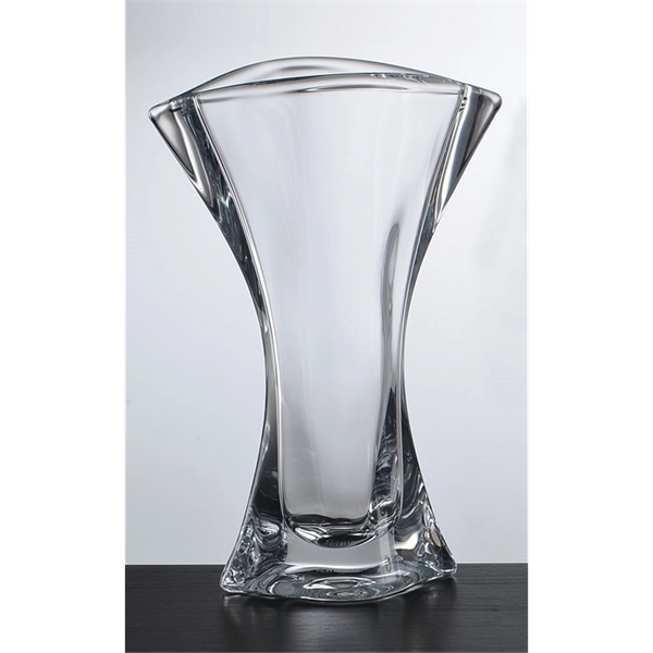 9 1/2" x 6 3/4" vase made of optical glass.... from ASI 71920 Moderne Glass Company Inc