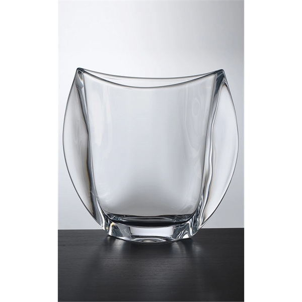 9" x 7 1/2" vase made of optical glass.... from ASI 71920 Moderne Glass Company Inc