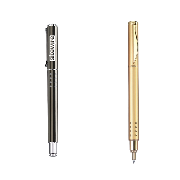 Metal cap-off rollerball pen with a matte lacquer finish and shining... from ASI 68190 Lungsal / Lungsal