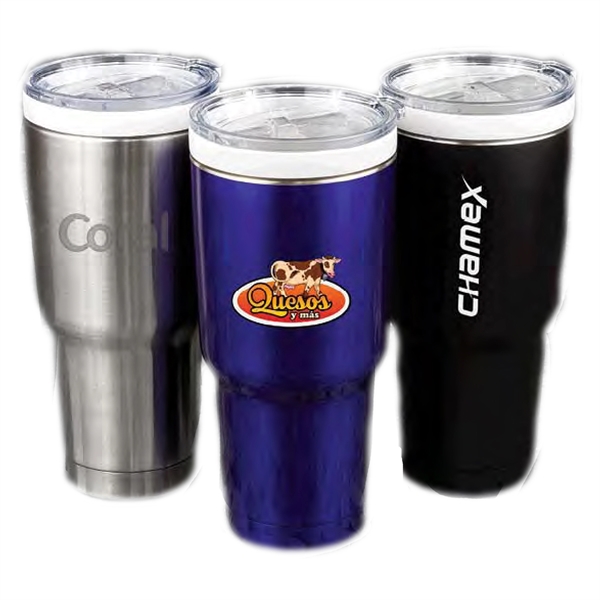 32 oz. tumbler with stainless steel exterior, ceramic inner coating, double... from ASI 99030 Zipline / Zipline®