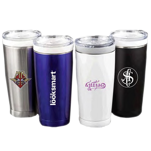 22 oz. stainless steel tumbler with double wall vacuum insulation and... from ASI 99030 Zipline / Zipline®