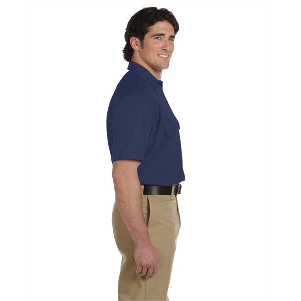 Dickies men's short sleeve work shirt with moisture-wicking technology and stain-release... from ASI 34063 alphabroder