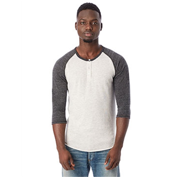Alternative Unisex Eco-Jersey™ 3/4-SleeveRaglan Henley... from ASI 34063 alphabroder