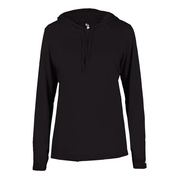 Long sleeve ladies hooded t-shirt... from ASI 84358 S&S Activewear