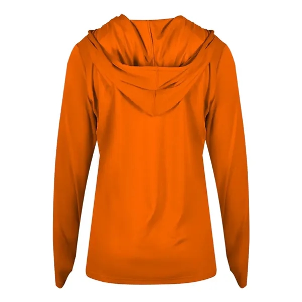 Long sleeve ladies hooded t-shirt... from ASI 84358 S&S Activewear
