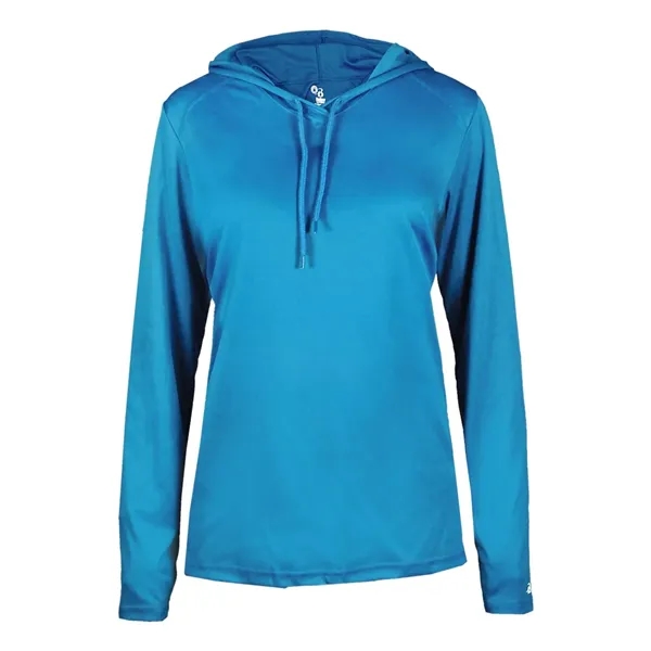 Long sleeve ladies hooded t-shirt... from ASI 84358 S&S Activewear