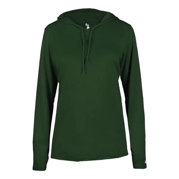 Long sleeve ladies hooded t-shirt... from ASI 84358 S&S Activewear