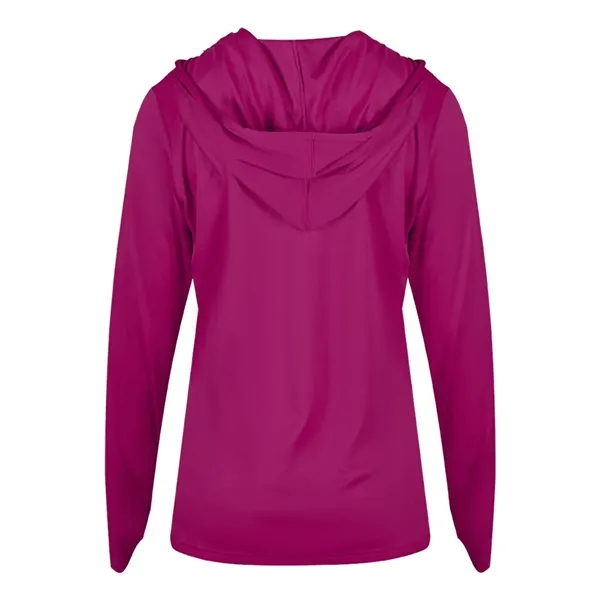 Long sleeve ladies hooded t-shirt... from ASI 84358 S&S Activewear