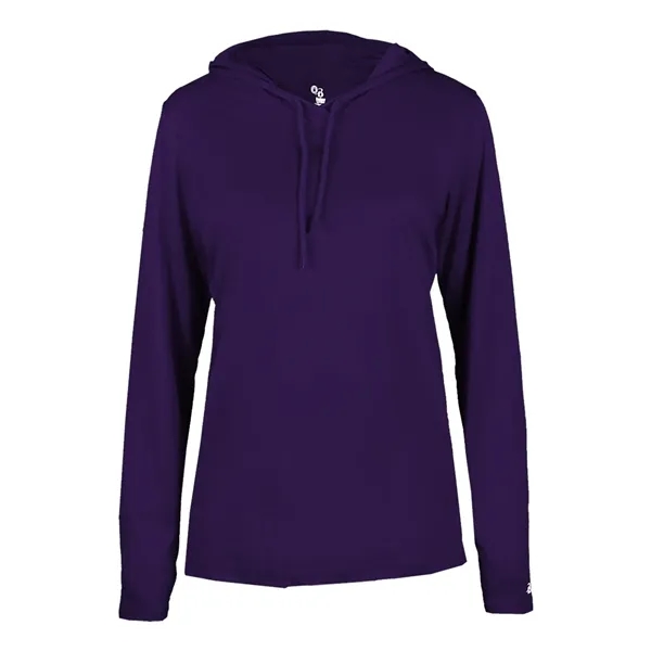 Long sleeve ladies hooded t-shirt... from ASI 84358 S&S Activewear