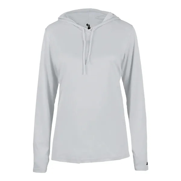 Long sleeve ladies hooded t-shirt... from ASI 84358 S&S Activewear