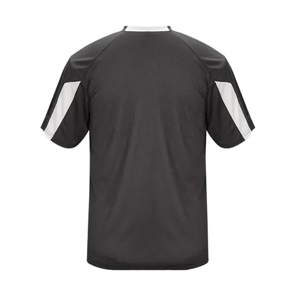 Moisture-wicking, breathable, antimicrobial Striker tee made with 100% polyester with small... from ASI 84358 S&S Activewear