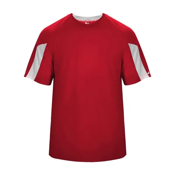 Moisture-wicking, breathable, antimicrobial Striker tee made with 100% polyester with small... from ASI 84358 S&S Activewear