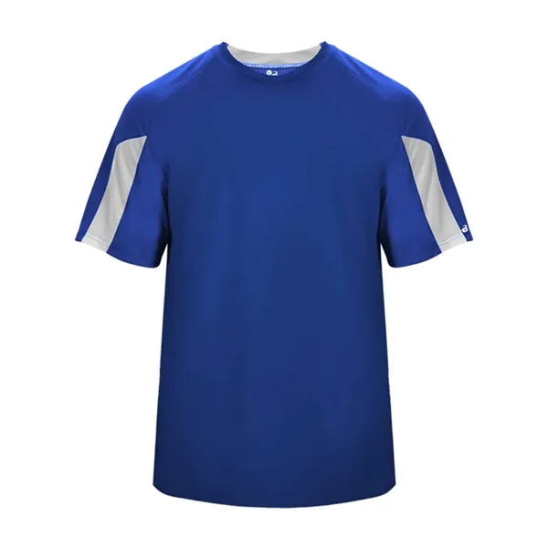 Moisture-wicking, breathable, antimicrobial Striker tee made with 100% polyester with small... from ASI 84358 S&S Activewear