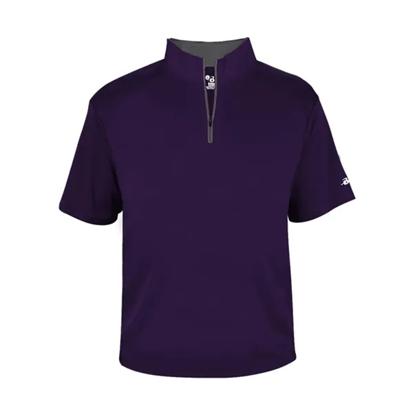 Sort sleeve quarter zip with contrast inner collar... from ASI 84358 S&S Activewear